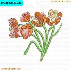 Native Flowers Embroidery Design 4