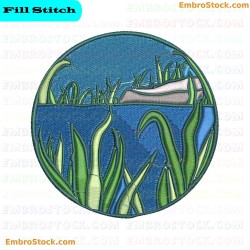 Nature Scene Embroidery Design 2