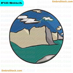 Nature Scene Embroidery Design 9