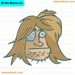 Obscured Primitive Face Embroidery Design 11