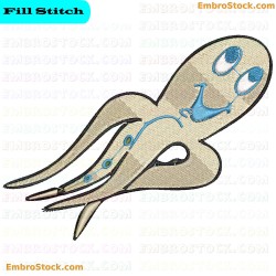 Octopus Embroidery Design 2