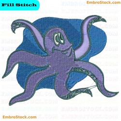 Octopus Embroidery Design 5