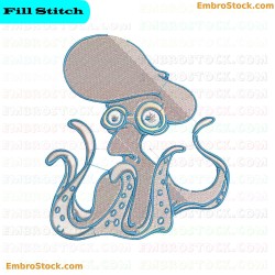 Octopus Octopus Embroidery Design 1