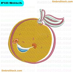 Orange Fruit Embroidery Design 26