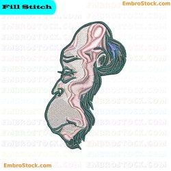 Orangutan Face Embroidery Design 6