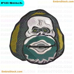 Orangutan Face Embroidery Design 8