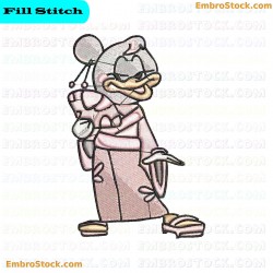 Oriental Duck In Chinese Attire Embroidery Design 3