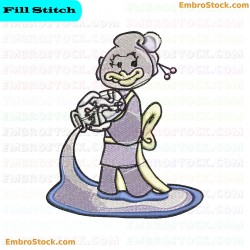 Oriental Duck With Jar Embroidery Design 8