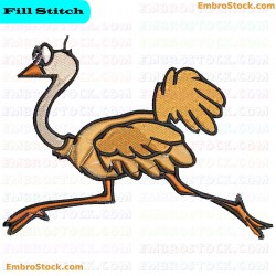 Ostrich Embroidery Design 3