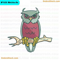 Owl Embroidery Design 11