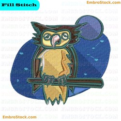 Owl Embroidery Design 2