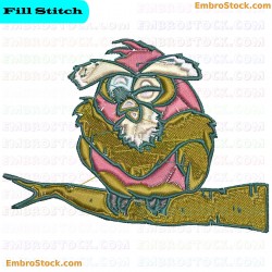 Owl Embroidery Design 8