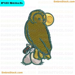 Owl Embroidery Design 9