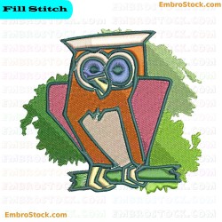 Owl Owls Embroidery Design 13