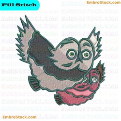 Owl Owls Embroidery Design 1