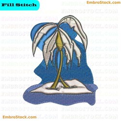 Palm Tree Embroidery Design 5