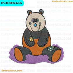 Panda Bear Embroidery Design 1