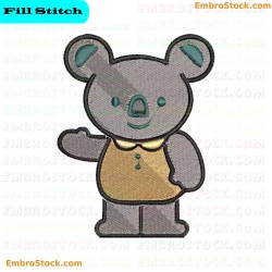 Panda Bear Embroidery Design 7