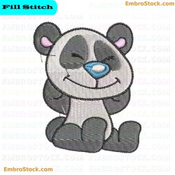 Panda Embroidery Design 12