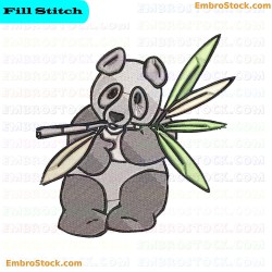 Panda Embroidery Design 13