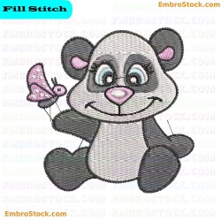 Panda Embroidery Design 17