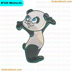 Panda Embroidery Design 4