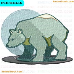 Panda Embroidery Design 6