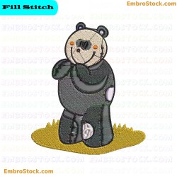 Panda Plush Pandas Embroidery Design 3