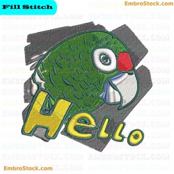 Parrot Embroidery Design 1