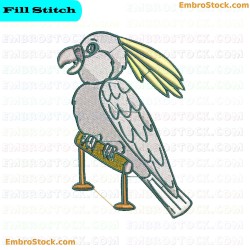 Parrot Embroidery Design 2