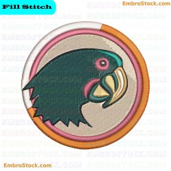 Parrot Embroidery Design 4