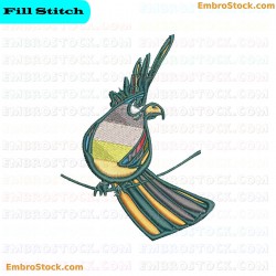 Parrot Embroidery Design 5