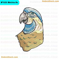 Parrot Embroidery Design 7