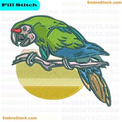 Parrot Embroidery Design 8