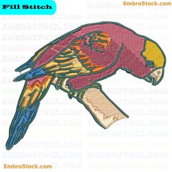 Parrot Parrott Embroidery Design 2