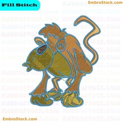 Partial View Of A Dog Embroidery Design 38