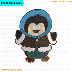 Penguin Embroidery Design 8