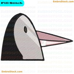 Penguin Head Embroidery Design 9