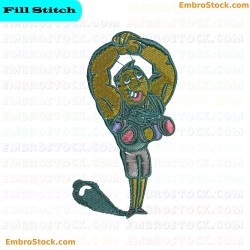 Person Lifting Weights Embroidery Design 25