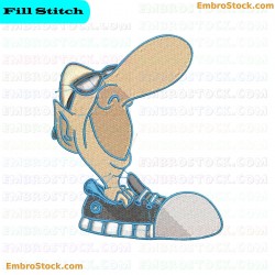 Person Merged With Shoe Embroidery Design 35