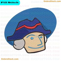 Person Wearing Hat Embroidery Design 18