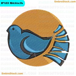 Pigeon Embroidery Design 10