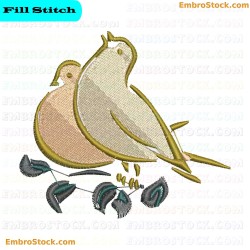 Pigeon Embroidery Design 11