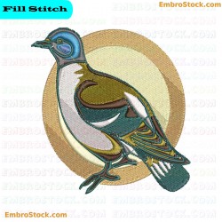 Pigeon Embroidery Design 1