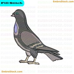 Pigeon Embroidery Design 3