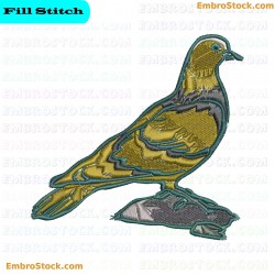 Pigeon Embroidery Design 4