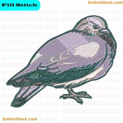 Pigeon Embroidery Design 7