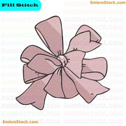 Pink Decorative Ribbon Embroidery Design 9