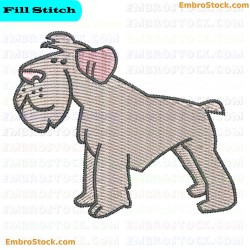 Playful Dog Embroidery Design 1