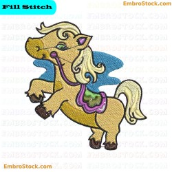 Playful Horse Embroidery Design 6